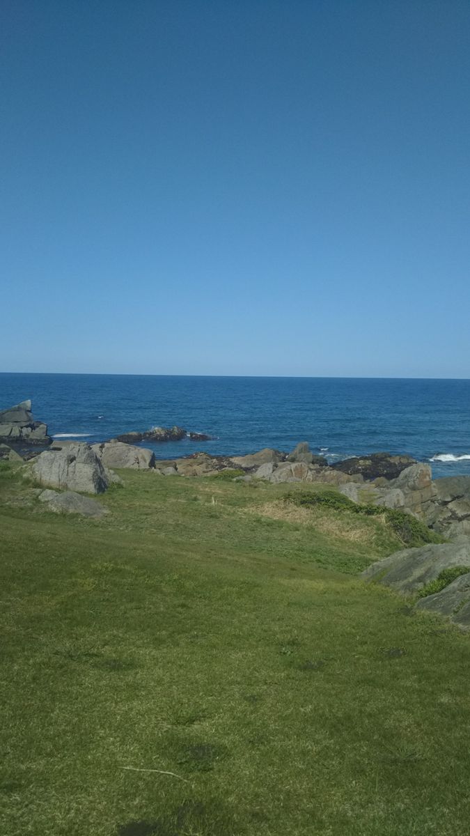 三陸復興国立公園 種差海岸  この海の向こう側に、アメリカがあるんだな～✨ ……遠すぎ