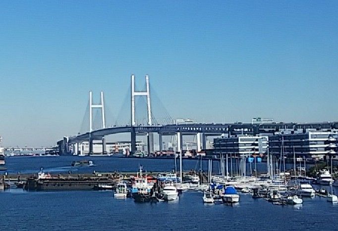 羽田空港行きのバスから横浜ベイエリア