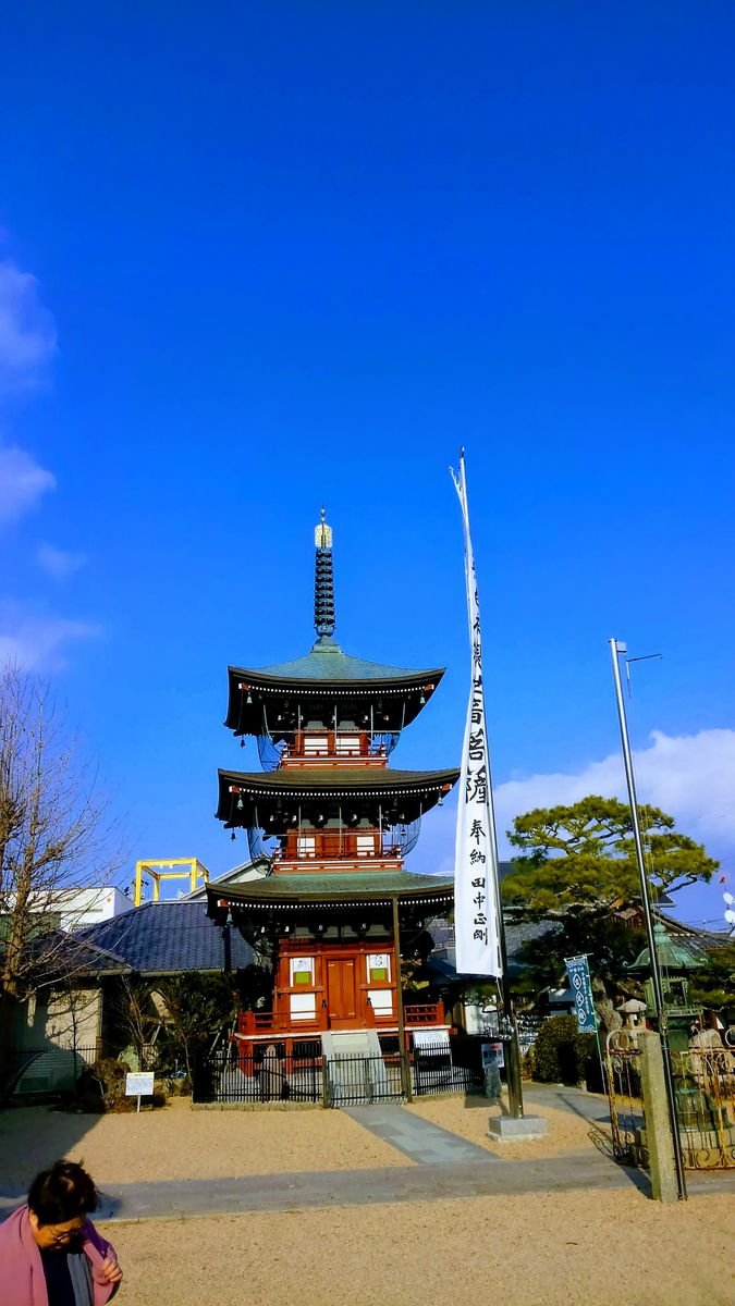 一族の家内安全をお願いしてる寺家の観音様  ３重の塔は珍しいでしょ⁉😅