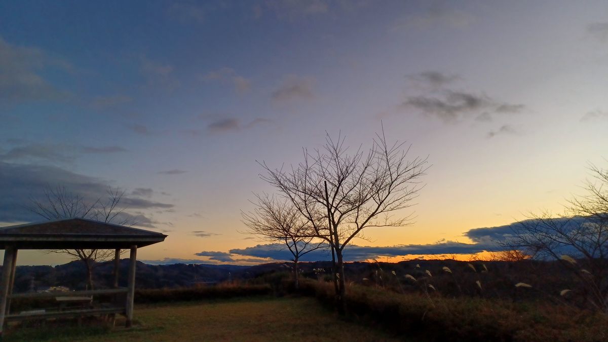 夕景 16:31  はじめての高台にて