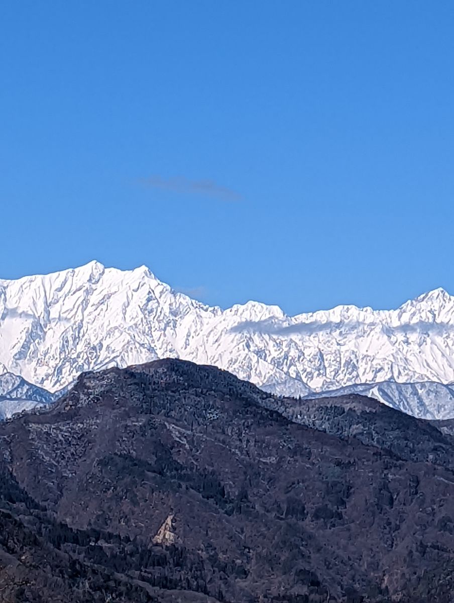 昨日 2月22日 晴れてアルプスがよく、見えました🏔