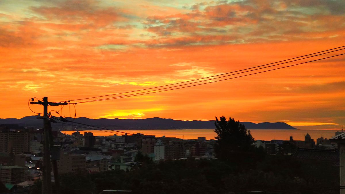 朝焼けのベイエリア🌅