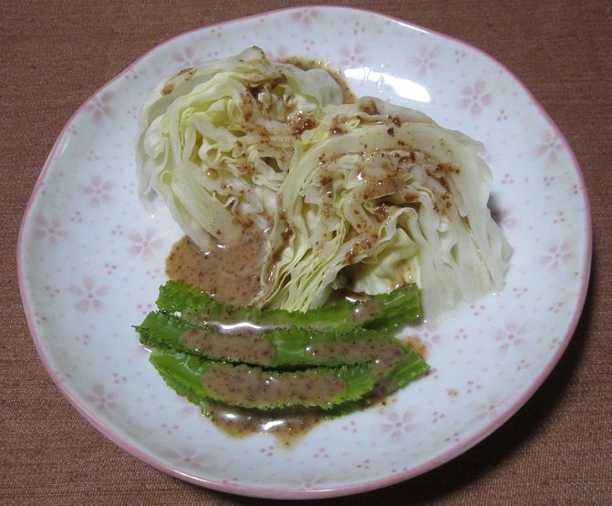 本日の夕食（キャベツ）