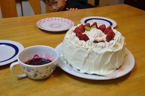 ちゃんと膨らんだケーキ