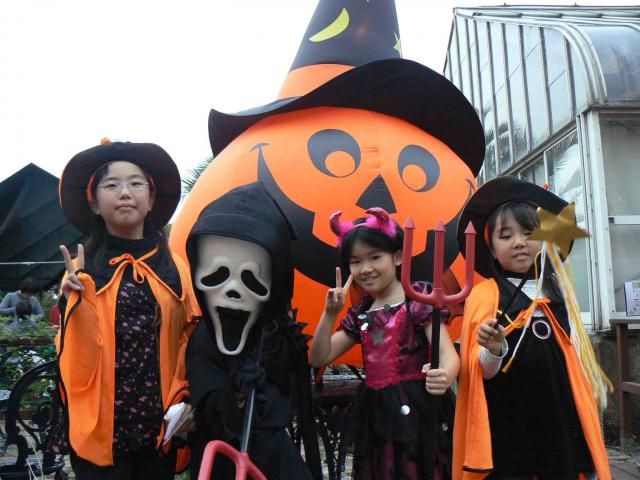 お庭でハロウィン