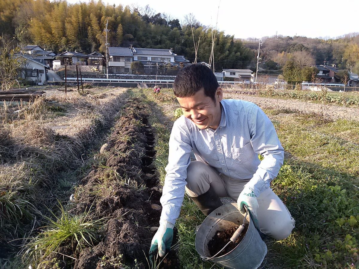 ジャガイモ植え付け