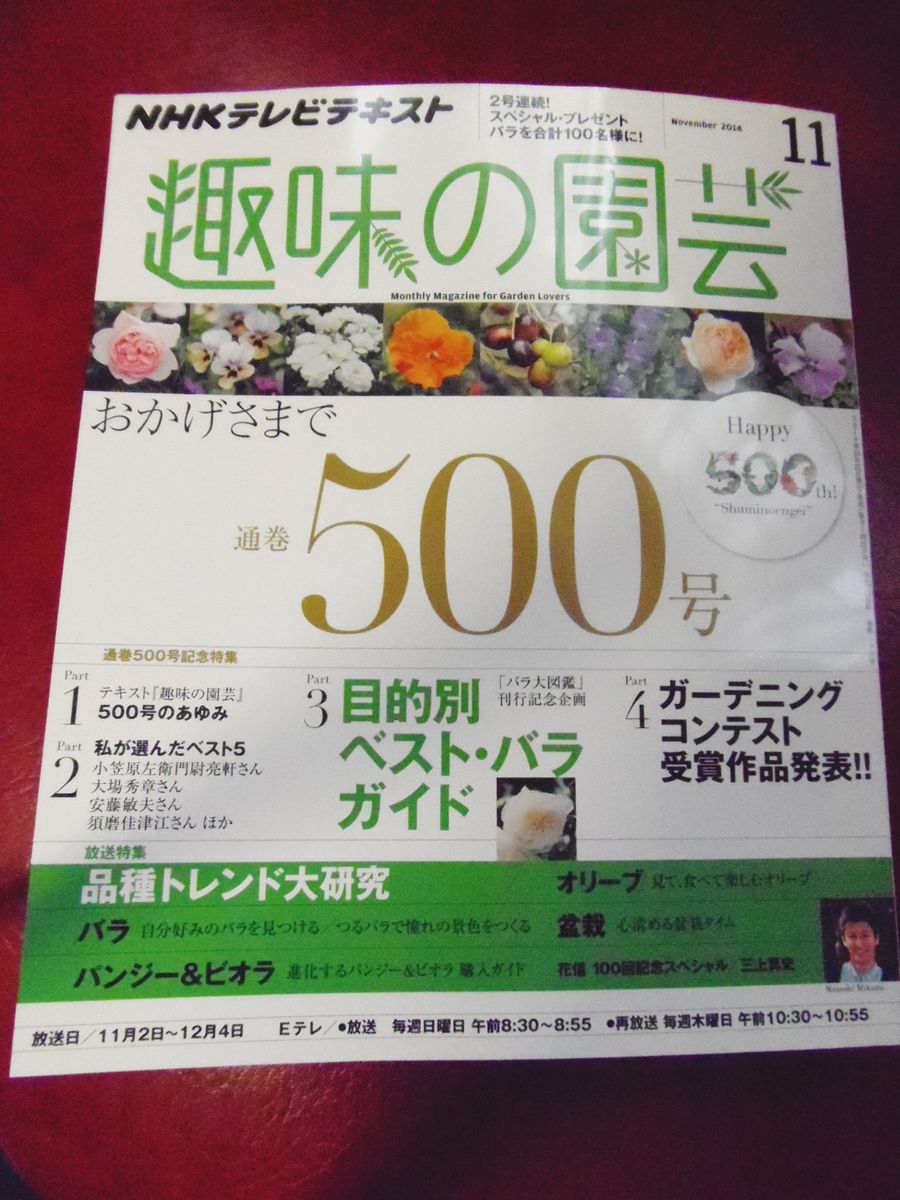 祝！「趣味の園芸」テキスト500号