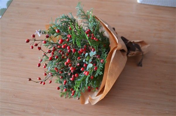 野バラのローズヒップでクリスマス気分