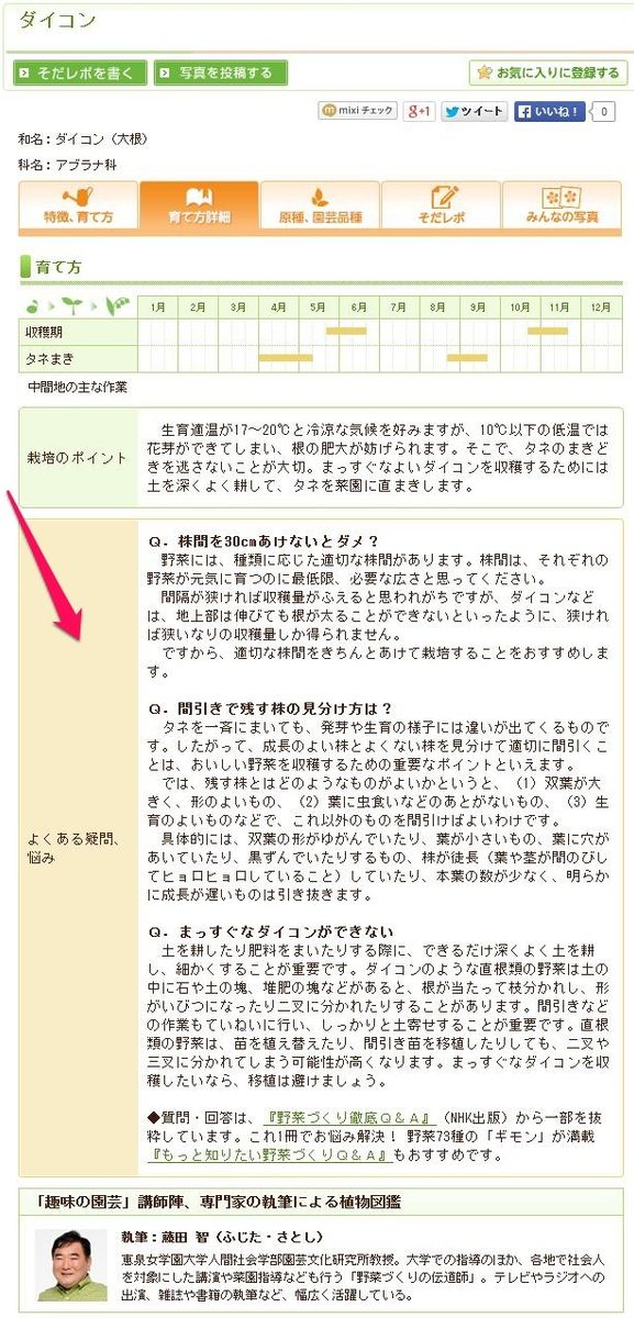 【植物図鑑】86種の野菜図鑑に「よくある疑問、悩み」を追加しました！