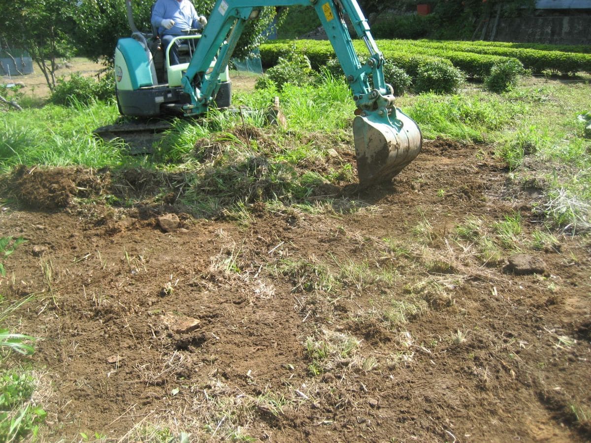 野草園の建設工事