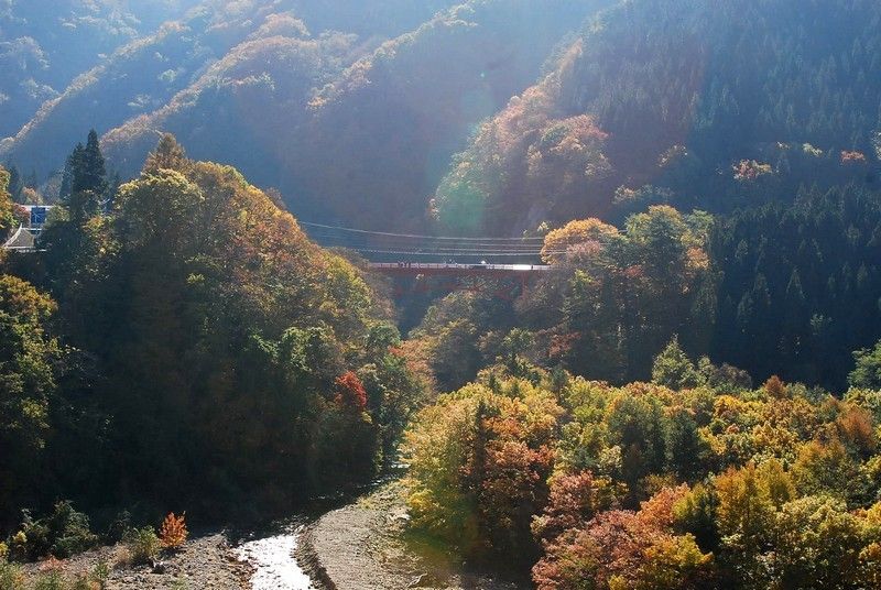 松川渓谷の紅葉