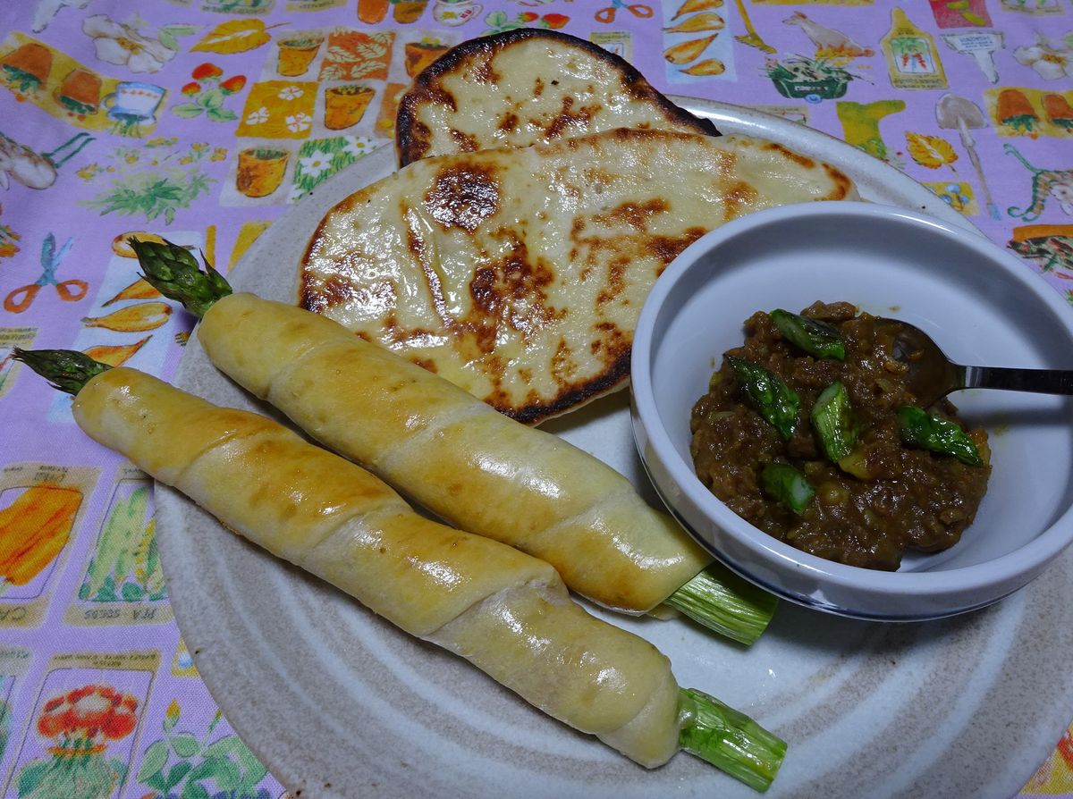 続・夜中の飯テロ（アスパラガス）