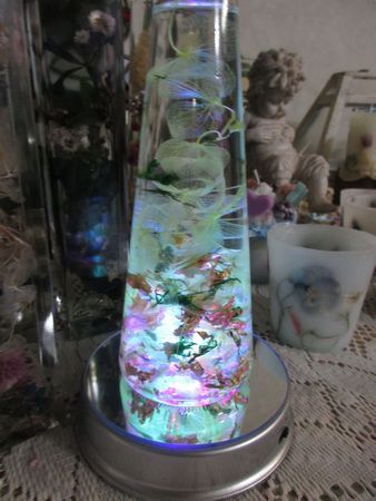 赤い紫陽花　LEDコースターライト