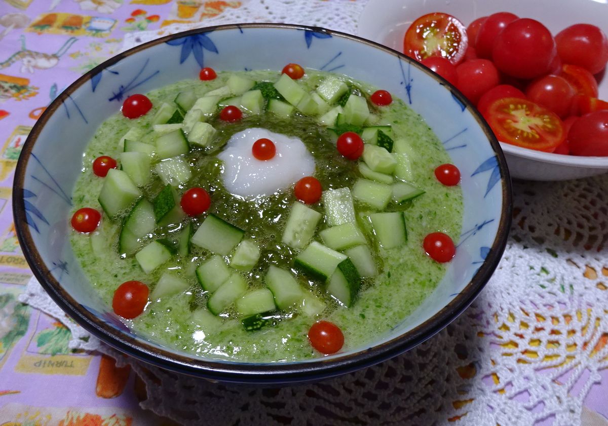 本日の夕飯（丸オクラ）