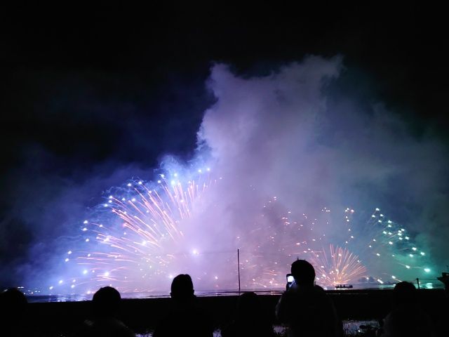 雨の花火大会2018