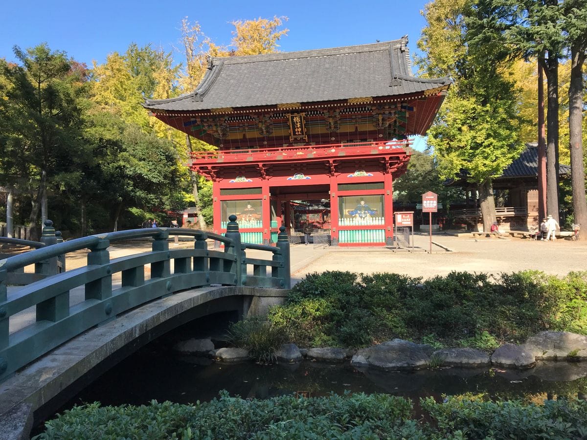 根津神社の紅葉