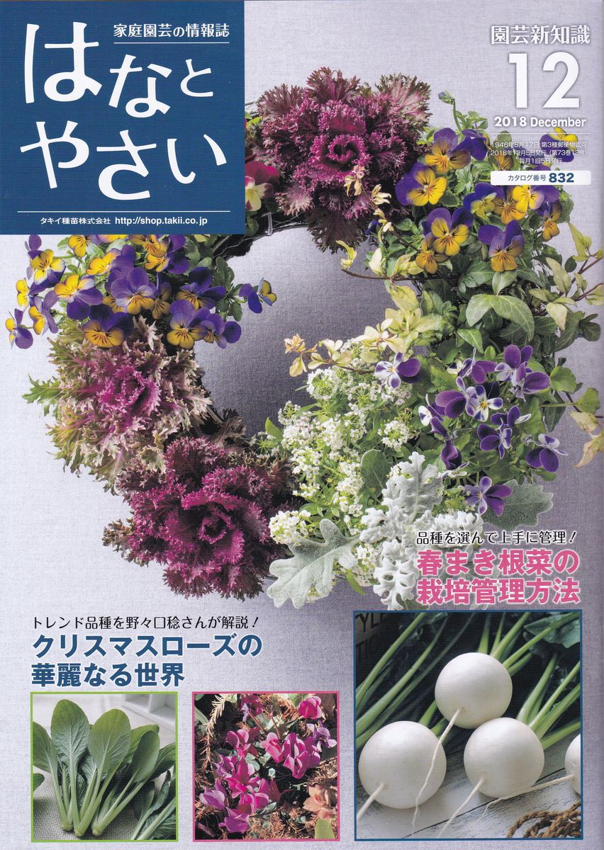 「園芸新知識 はなとやさい」12月号