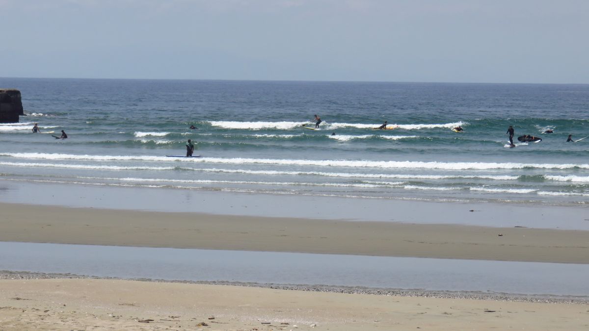 月曜日の朝の浜辺