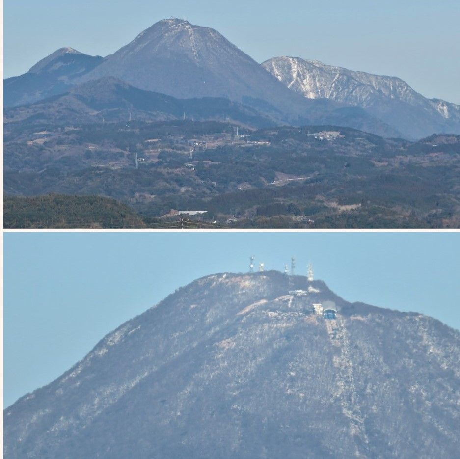 遠望する冬山の眺め