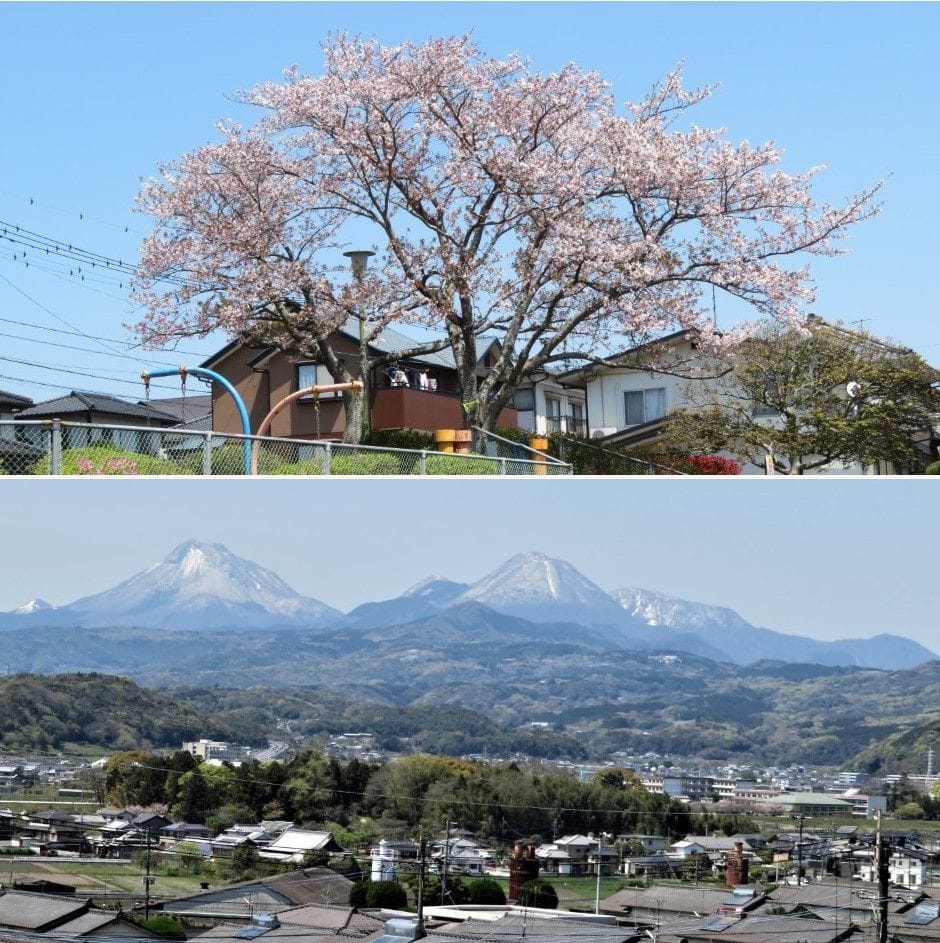 遠くの山が薄っすら❄雪化粧