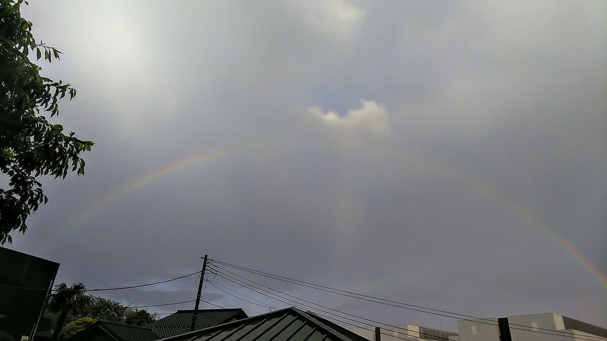 嵐の後の暗い虹🌈