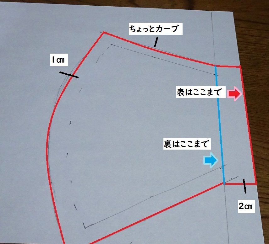 手づくりマスク　製図