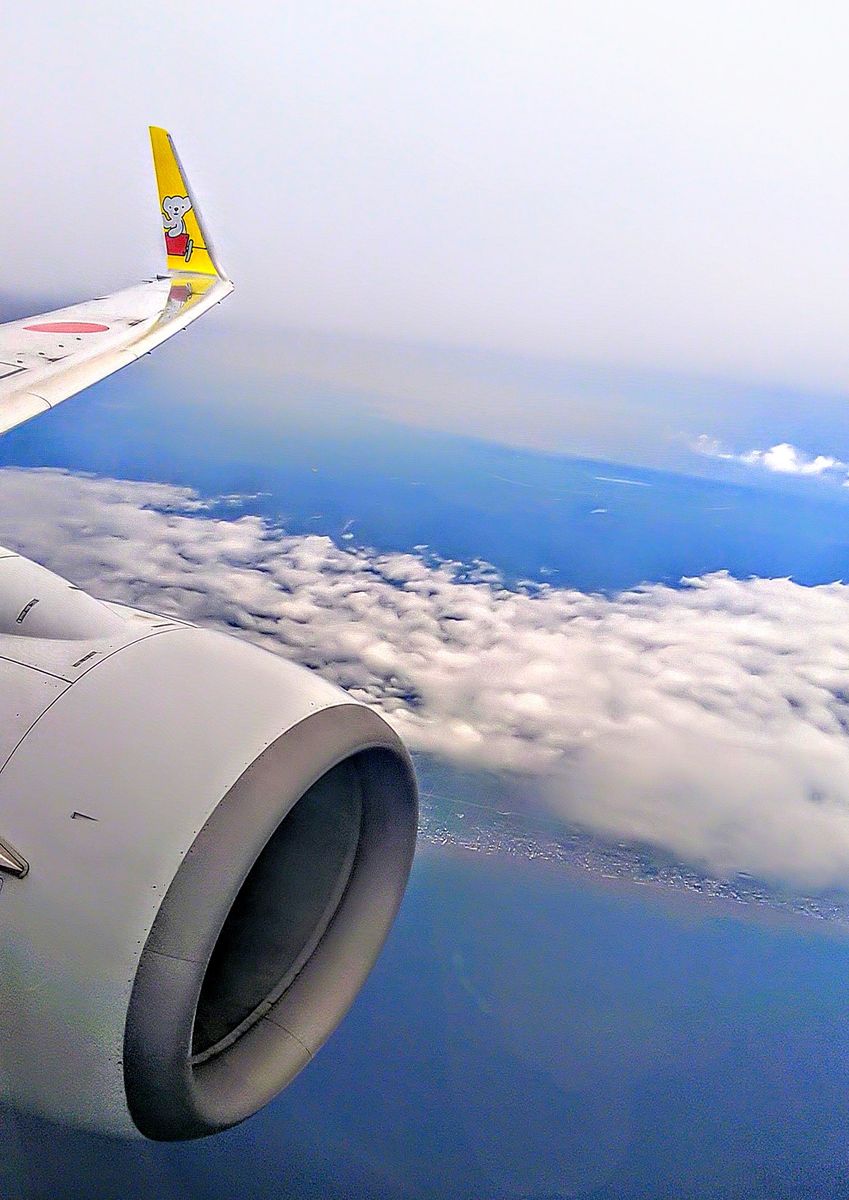 羽田空港から函館空港上空の雲