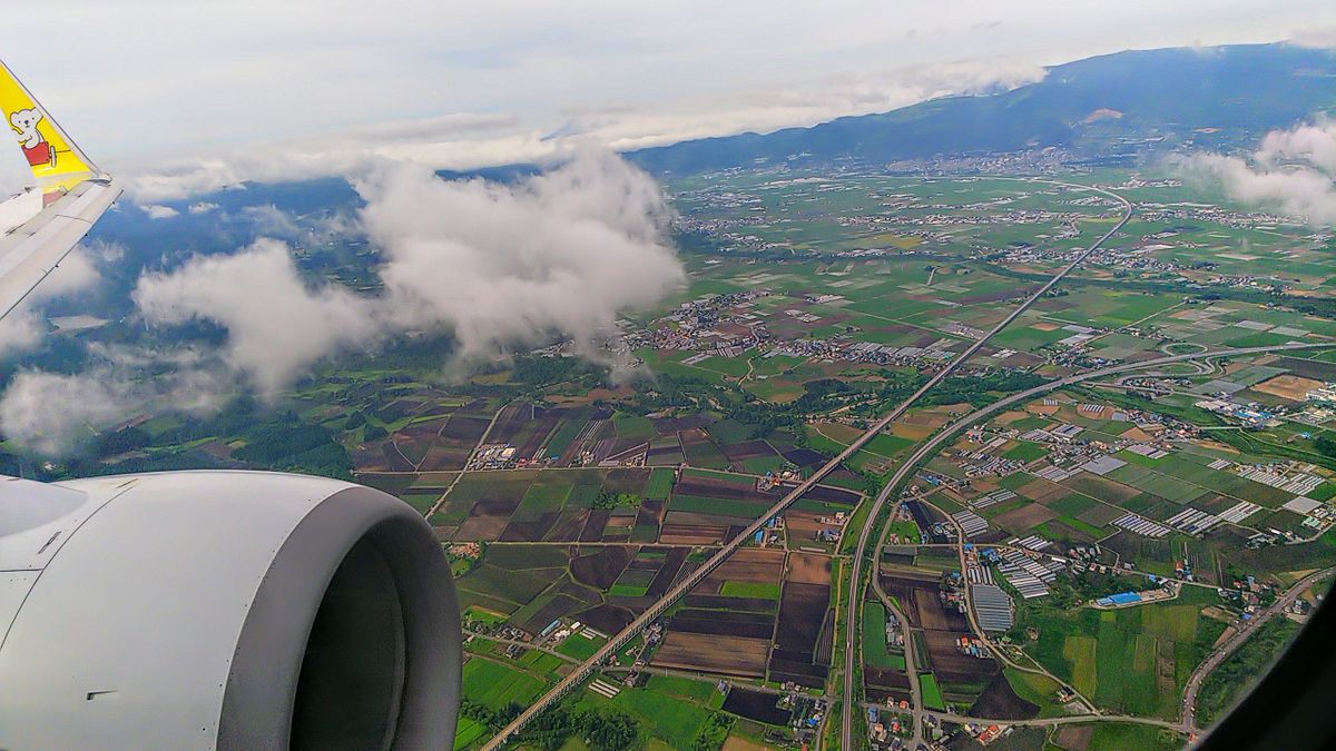 函館上空の景色