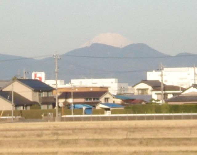 里山へ行く途中富士山が