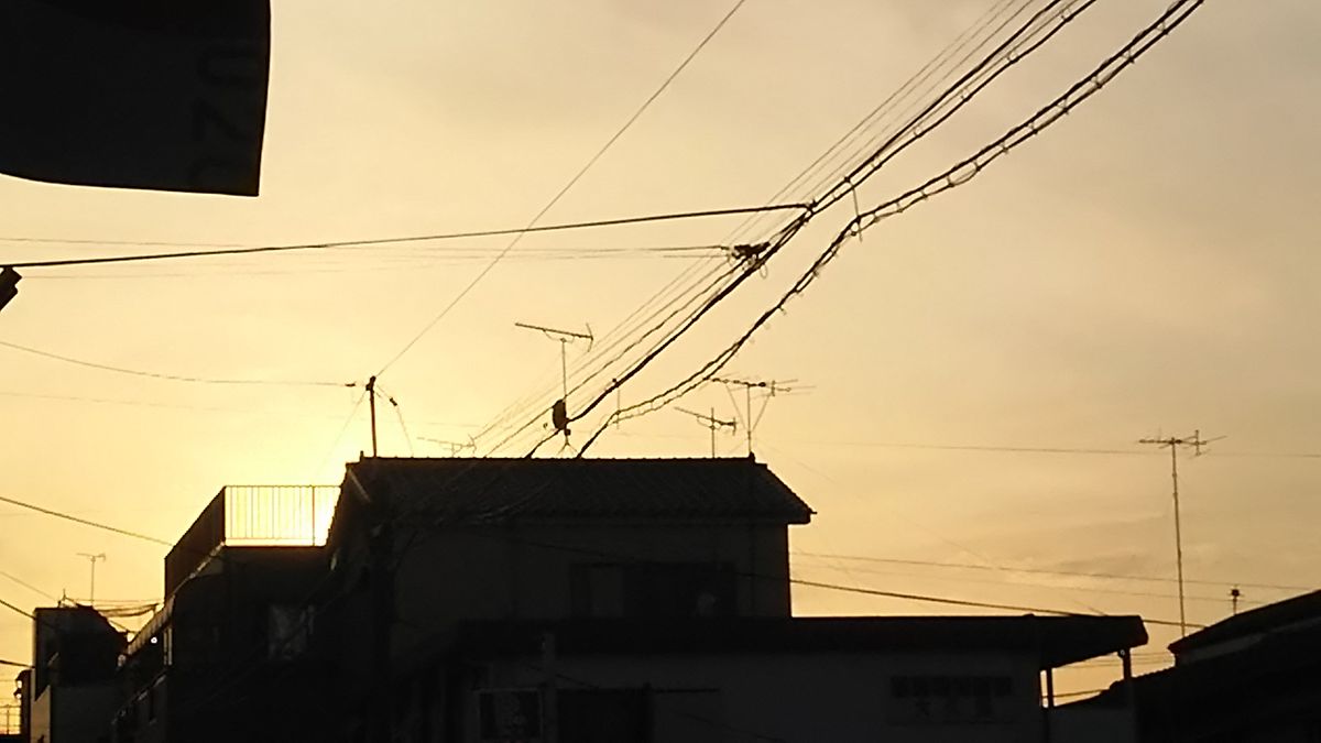 夕焼けと空模様