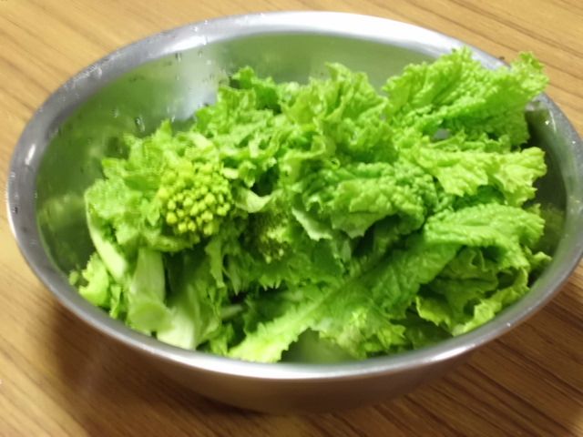 花菜の収穫と突然の積雪の一日