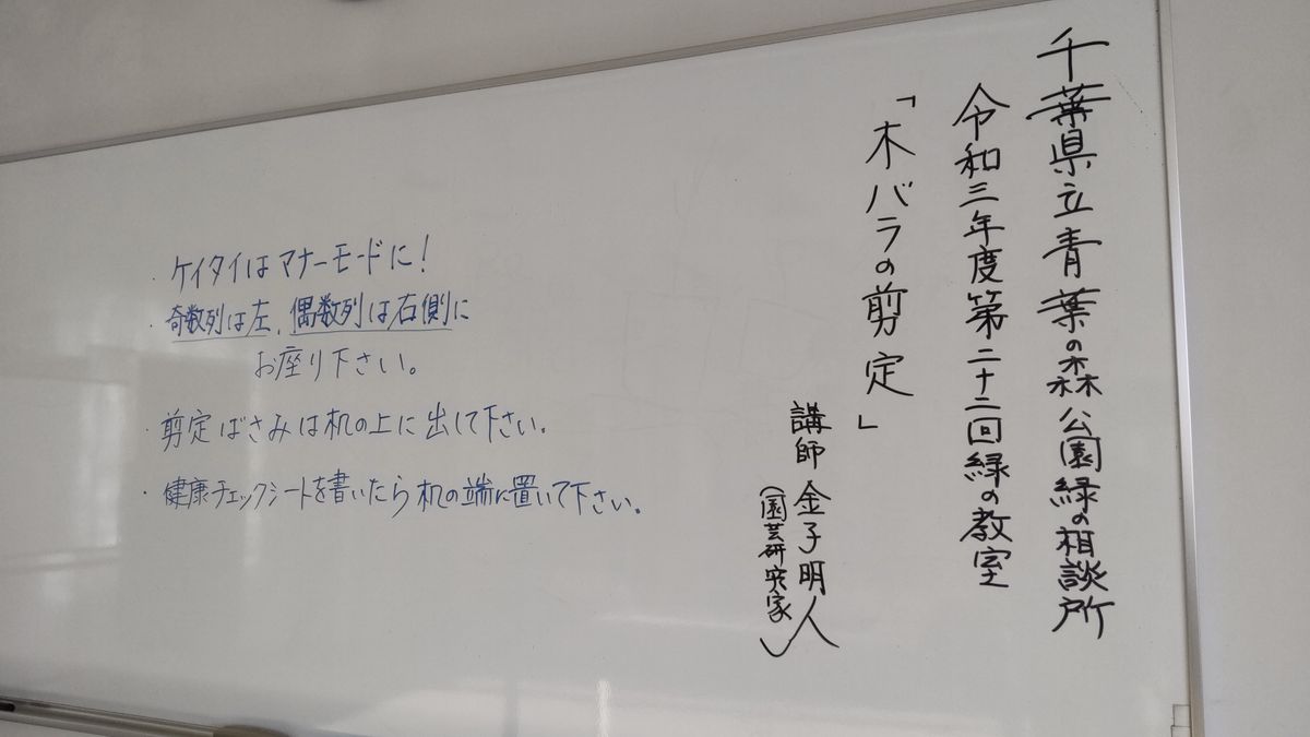 青葉の森公園でバラの剪定講習会