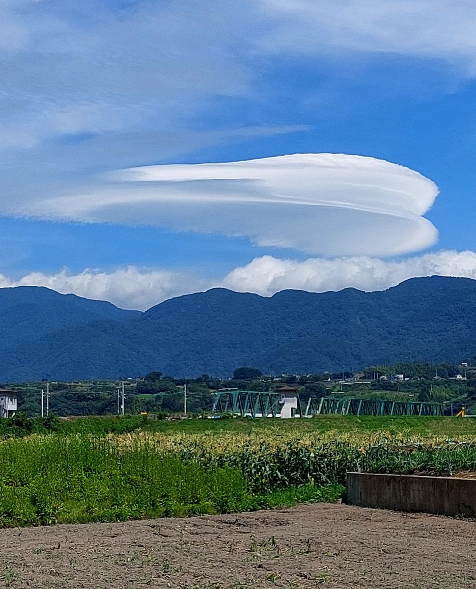 吊るし雲が見えました🗻