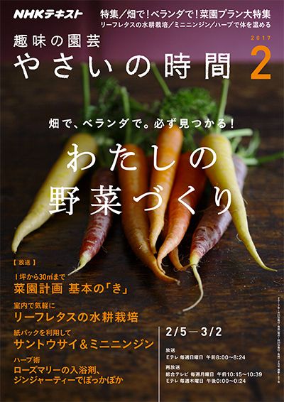 春からの菜園プラン/サントウサイ＆ミニニンジン/ハーブ術『やさいの時間』最新号(2月号)