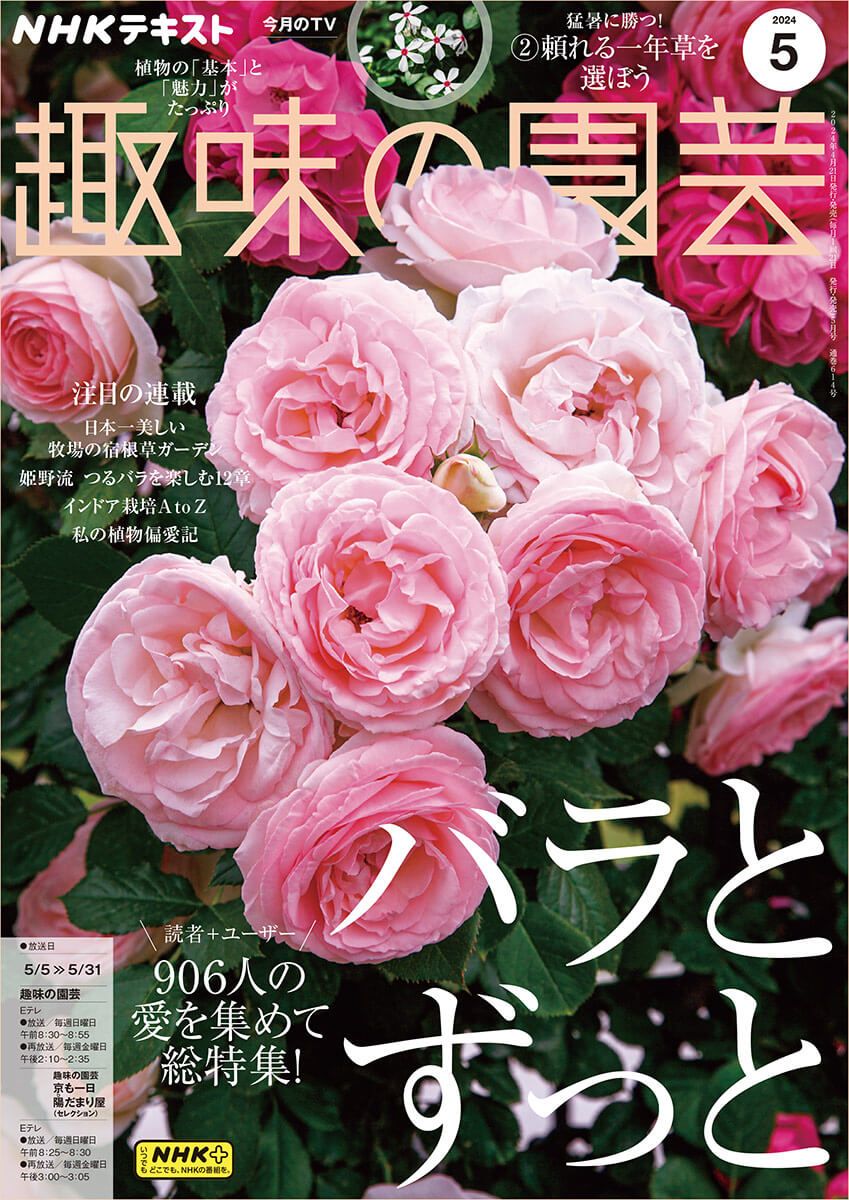 『趣味の園芸』2024年5月号の紹介～906人の愛を集めて総特集！バラとずっと　